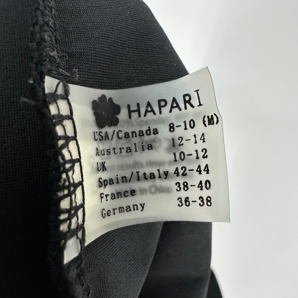 Hapari Black Twist Front Halter Tankini Top and High Waist Bottom Set M 8-10 - Picture 6 of 9